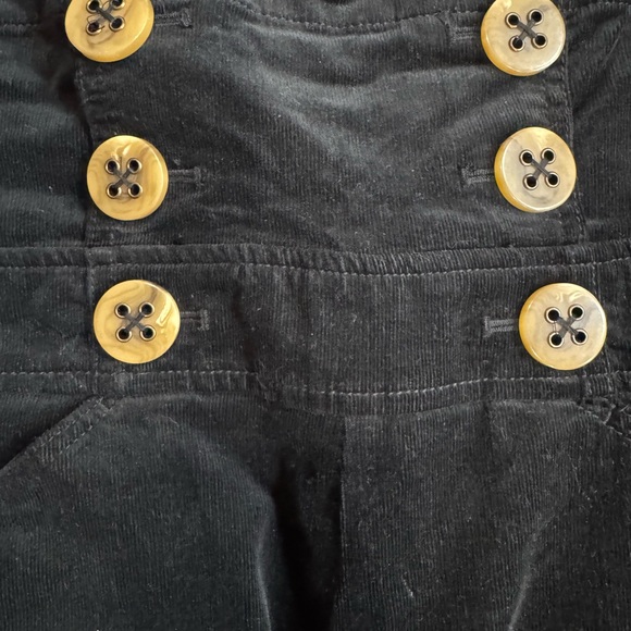 Anthropologie Buttoned Pinafore Corduroy Jumpsuit Black Size 4 - Picture 14 of 15